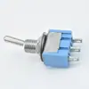 Interruptor de botón azul claro MTS-103 de tres patas y tres posiciones con interruptor basculante ON-OFF-ON
