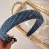Elegante Faixa de Cabeça de Tricô em Sarja com Design de Coroa Alta, Versátil para Passeios, Sensação de Luxo, Acessório de Cabelo Retrô para Mulheres