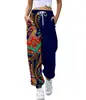 Calça Harem Feminina Estampada Digitalmente em 3D com Duas Cores, Casual Esportiva, com Cordão e Elástico no Tornozelo, Roupas Femininas Outono 2021 Nova