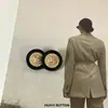 Estilo de Celebridad Cabeza de León Metal Resina Costura Botón Suéter Traje Chaqueta Abrigo Botón Decorativo Cosido a Mano