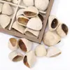 Material de chocalho de casca de fruta natural Componentes de acessórios para bonecas de casca de fruta semiacabadas feitas à mão DIY Matérias-primas para sinos de vento de cura