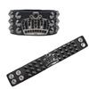 Directo de fábrica original europeo y americano punk no convencional exagerado pulsera de cuero remache corona pulsera de cuero pulsera