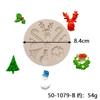 Serie Navideña DIY Copo de Nieve Reno Árbol de Navidad Fondant Pastel Molde de Silicona Decoración de Pasta Seca Molde para Hornear