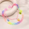 Corrente para Calça Acrílica Colorida Versátil Tendência Pingente de Concha Corrente de Cintura Corrente Estilo Moda da Europa e América Estilo Ins Transfronteiriço