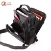 Processamento e Personalização de Bolsa de Ombro Masculina Transfronteiriça de Couro Genuíno Grande Capacidade Multifuncional Bolsa de Mão Bolsa Transversal de Couro de Vaca Retrô