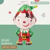 Nueva Serie de Decoración para Fiesta Navideña Mini Muñeco de Nieve, Anciano, Reno, Árbol de Navidad Globos de Papel de Aluminio Serie Navideña