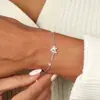 Moda de Venta Caliente Transfronteriza Nuevo Estilo Cobre Circonita 26 Letras Inglesas Acero Inoxidable Pulsera Joyería Más Vendida en Amazon