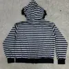 Otoño e Invierno Nuevo Gótico Harajuku Ins Moda High Street Punk Rayas Cremallera con Capucha Sudadera Y2K Ropa Transfronteriza