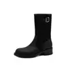 Botas Martin Retro Maillard de Suela Gruesa de 4 cm para Mujeres Bajitas 2026 Versión Coreana Estilo Británico Botines Elegantes Simples