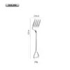 Vajilla de acero inoxidable 304 grado alimenticio pala cuchara cuchara alto valor de color ensalada de frutas pastel postre helado