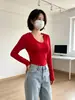 Camiseta de manga larga con capucha para mujer, estilo fino de otoño e invierno, corte ajustado, sexy, top corto, moderno, camiseta base sexy para llevar debajo