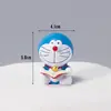 Decoración de Pastel de Cumpleaños para el Día del Niño Accesorios para Insertar Máquina Azul Gordita Gato Ding Dang Tarjeta para Hornear