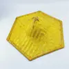 Fornecimento spot chapéu de bambu feito à mão para ruibarbo, chapéu hexagonal para pesca ao ar livre, proteção solar, chapéu à prova de chuva, chapéu de palha
