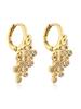 Aogu Nuevo Producto Transfronterizo Chapado en Oro de 18K con Micropavé de Zirconia Pendientes Colgantes para Mujer Diseño Ins Pendientes Nicho