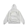 Cardigan moletom com design estilo americano, tridimensional, para homens, nova coleção primavera e outono, jaqueta com capuz esportiva boxy da moda, marca trendy