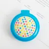 Peine Plegable de Aire para Dulces Portátil con Tapa abatible Peine Masajeador con Espejo de Maquillaje Portátil Mini Peine de Bolsa de Aire de Aspecto Elegante