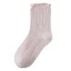 Calcetines Infantiles Cuidadosamente Seleccionados, Calcetines de Malla Finos de Verano para Niñas, Calcetines de Algodón para Bebé, Calcetines de Caña Media Lisos sin Costuras con Borde Amplio