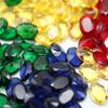 Gema de cristal de vidro pedra nua em forma de ovo diamante pedra nua lote de fábrica Wuzhou cor azul mar verde vidro vermelho acessórios ovais
