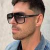 Gafas de sol estilo aviador con montura grande en T, doble puente, Hip Hop, disco, de alta calidad, para fotografía callejera, moda moderna
