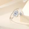 Anillo Plata de Ley 925 Dedo Amor Planeta Anillo para Mujer Estilo Lujo Ligero de Alta Gama Versátil Nicho de Alta Gama para Mujer
