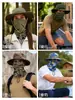 Sombrero de Pescador Camuflaje Transfronterizo de Tela Personalizable Protector de Cuello Impermeable Bufanda de Seda Helada Set para Obra Sombrero para el Sol