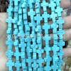 10*14mm Cruz Contas Soltas Olho de Tigre Turquesa Jade Pingente DIY Acessórios para Pulseira Colar Contas Semiacabadas