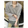 Camisa Polo de Punto Estilo Old Money para Hombre Primavera y Otoño Retro Americano Top de Manga Larga de Alta Gama Camisa Holgada para Capas