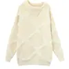 Nuevo Suéter Dulce Suave y Esponjoso Estilo Japonés Coreano Otoño/Invierno para Mujer Estilo Holgado Perezoso Tejido de Punto con Patrón de Diamantes Top Primavera/Otoño