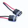 LN-029/Preto Tipo Anel de Borracha Único Soquete Fêmea Tipo-C com Conector de Fio, Soquete de Alimentação Fino e Leve para Dispositivos Digitais