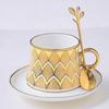 Ins Nuevo Estilo Chino Moda Nacional Lujo Ligero Cerámica Taza de Café Fresca Pequeña Capital Té Perfumado Té Negro Set de Tazas de Café Regalo