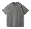 Camiseta básica de manga corta, algodón 100% de peso pesado 180g, color liso para hombre, hombro caído, corte holgado, estilo oversized, unisex