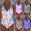 2027 Novo Maiô de Peça Única com Estampas Múltiplas Transfronteiriças para Mulheres, Praia Casual Sexy de Alta Qualidade Europeu e Americano