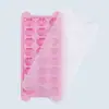 Caja de Bloques de Hielo Casera con Forma de Garra de Gato de Silicona Herramienta para Hacer Hielo de Cocina para Refrigerador Doméstico con Tapa Molde de Fondo Suave