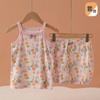 Verano Nuevo Traje de Tirantes para Niñas Top de Niña Bebé Shorts Algodón Dos Piezas Delgado Transpirable Ropa Exterior