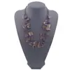 Estilo Bohemio Étnico Retro Colorido Fragmento Hecho a Mano Collar de Cuentas Longitud Media para Mujer Collar Trenzado de Cáscara de Coco