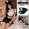 Uniforme de policía femenino sexy Huaqinghai para juegos de rol, falda bodycon estilo abstinencia, disfraz de azafata A1230