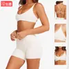 Sujetador de Yoga Transfronterizo sin Tirantes para Mujer con Almohadillas Extraíbles en el Pecho, Sujetador Deportivo con Diseño de Espalda Cruzada, Camiseta sin Mangas de Fitness para Usar como Prenda Exterior