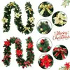 Guirnalda de Navidad transfronteriza 180cm/270cm ornamento de árbol de vid decoraciones de Navidad rojas y doradas decoración colgante de puerta