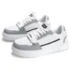 Zapatos Nuevos de Moda Transfronterizos para Hombre y Mujer, Tenis Blancos de Suela Gruesa Estilo Hong Kong, Tenis Ligeros de Talla Grande, Zapatos Casuales Versátiles de Suela Plana