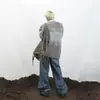 Suéter perezoso retro estilo americano de color degradado grueso suéter para hombre suelto nicho abrigo de otoño e invierno jersey japonés