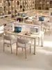 Mesa de lectura de biblioteca escolar compartida librería sala de estudio para exámenes de posgrado multifuncional madera maciza con lámpara mesa de lectura y silla