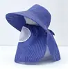 Sombrero Nuevo Estilo Primavera y Verano con Protección Solar para Mujer, Sombrilla para Ciclismo, Sombrero Solar Anti-UV, Sombrero de Té para Recoger con Cobertura Facial y de Cuello para Mujer