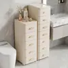 Gabinete de Almacenamiento para Espacios Estrechos Tipo Cajón Hogareño Cocina Gabinete Estante para Grietas de Piso Múltiples Niveles Baño Inodoro Gabinete de Almacenamiento