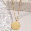 Ventas Calientes Transfronterizas Grabado de Fuente Creativa Joyería Personalizada de Acero de Titanio Collar con Colgante de Acero Inoxidable Accesorios para Mujer que No se Desvanecen