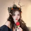 Acessório de Cabeça Divertido de Abóbora de Halloween Transfronteiriço para Meninas, Faixa de Cabeça Luminosa, Galho de Chifre de Morcego Divertido, Presilha de Cabelo