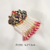 Bolsa de Materiales para Abanico de Grupo de Novia de Boda China Hanfu Xi Fan Borla de Cloisonné Caja de Zapatos Decorativa Taza de Té