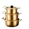 Panela para Macarrão Instantâneo Coreano, Panela Pequena para Sopa, Panela de Ramen de Aço Inoxidável com Duas Alças, Fogão de Indução, Panela para Cozinhar Macarrão Snail, Ferramenta para Cozinhar Macarrão