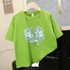 Ropa Infantil Camiseta de Manga Corta para Niños Estilo Verano 2026 Top Estampado Estilo Coreano para Niños Holgada Transpirable Versátil Camiseta