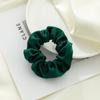Anillo elástico para el cabello de seda satinada europea y americana de 3,5 cm, color liso, para niñas, de 19 mm, de seda morera.