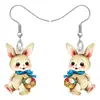 Pendientes Acrílicos de Moda Transfronterizos, Pendientes Colgantes de Conejito de Dibujos Animados de Pascua para Mujeres, Niños y Niñas, Encanto